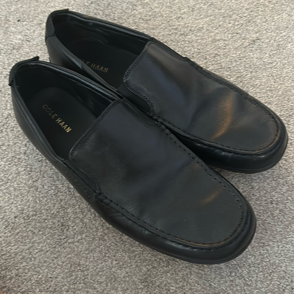 Cole Haan men’s black leather slip on shoes size 13
